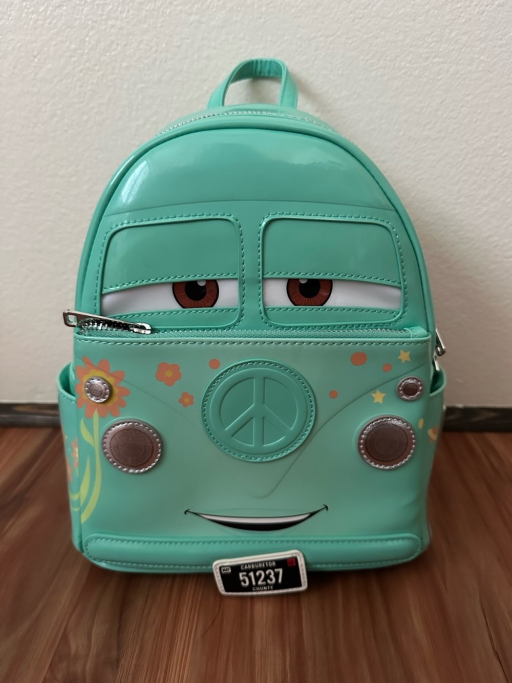 Loungefly Teal Retro VW Character Mini Backpack